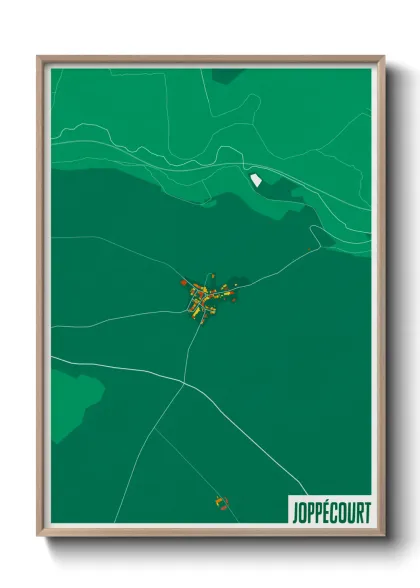 Une affiche de carte sur Joppécourt