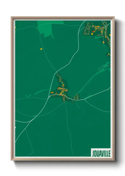 Une affiche de carte sur Jouaville