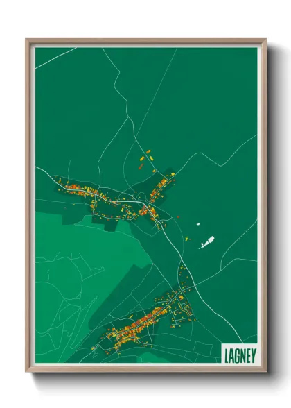 Une affiche de carte sur Lagney