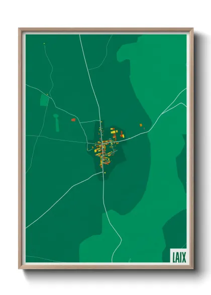 Une affiche de carte sur Laix