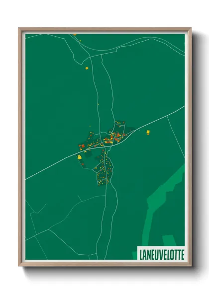Une affiche de carte sur Laneuvelotte