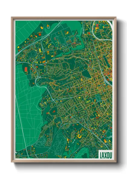 Une affiche de carte sur Laxou