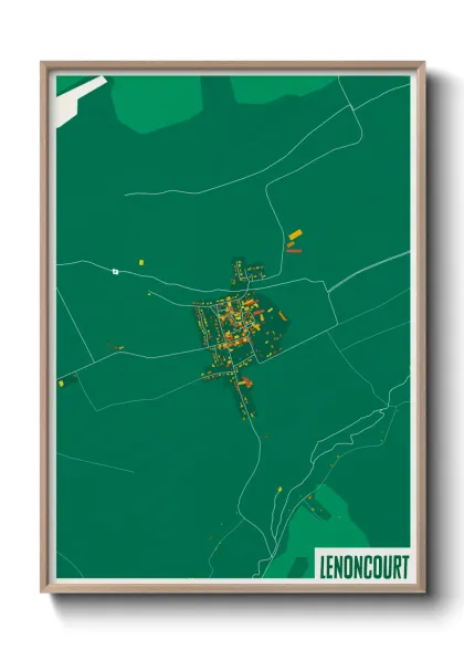 Une affiche de carte sur Lenoncourt