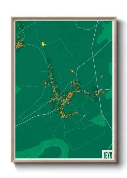 Une affiche de carte sur Leyr