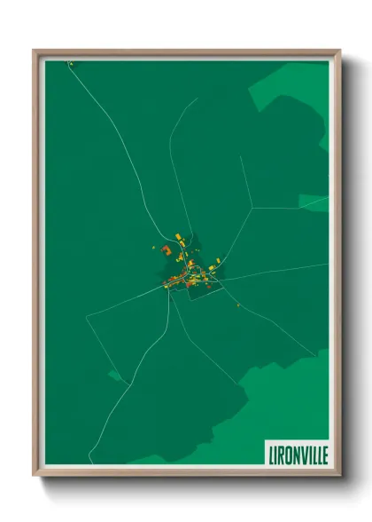 Une affiche de carte sur Lironville