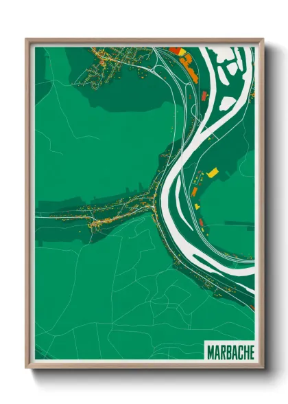 Une affiche de carte sur Marbache