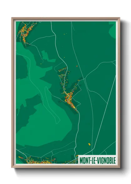 Une affiche de carte sur Mont-le-Vignoble