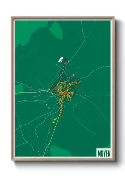 Une affiche de carte sur Moyen