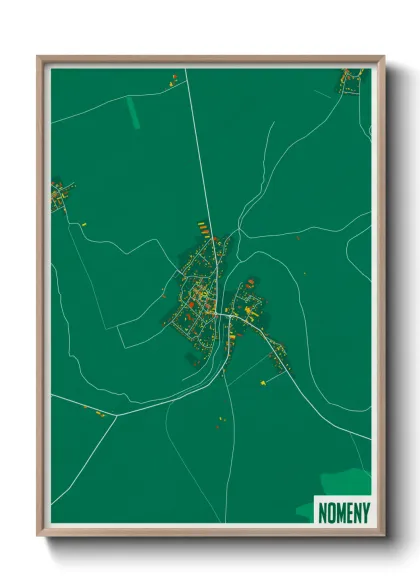 Une affiche de carte sur Nomeny