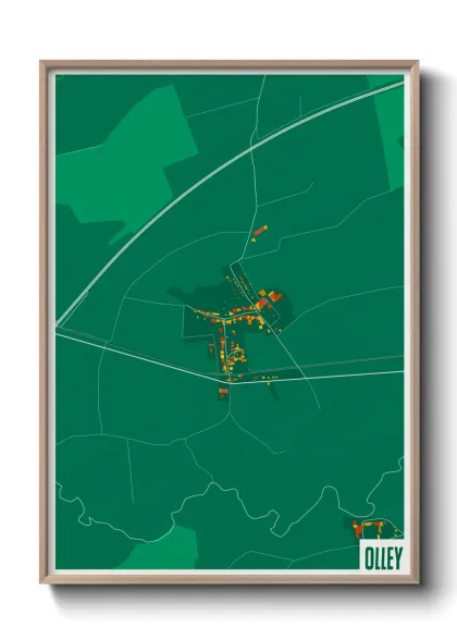 Une affiche de carte sur Olley