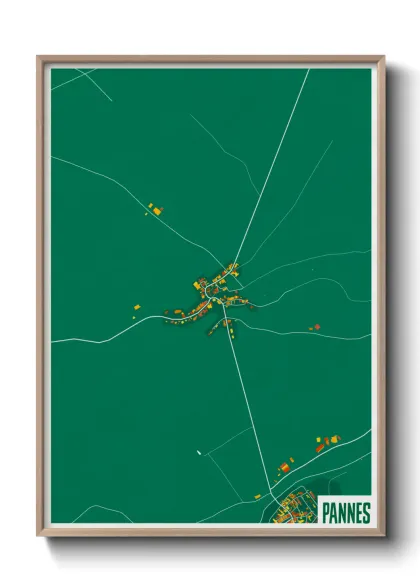 Une affiche de carte sur Pannes