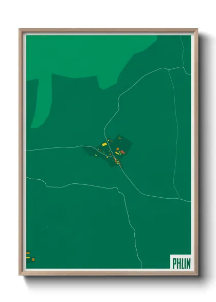 Une affiche de carte sur Phlin