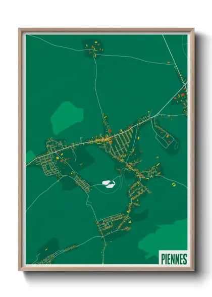 Une affiche de carte sur Piennes