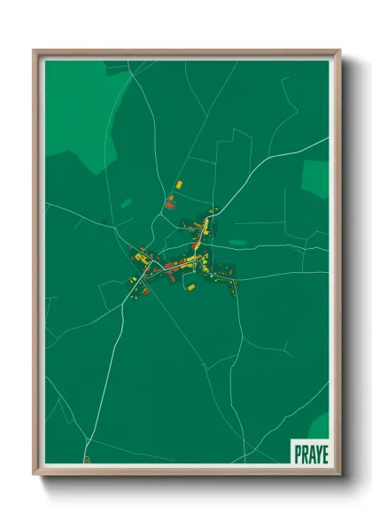 Une affiche de carte sur Praye