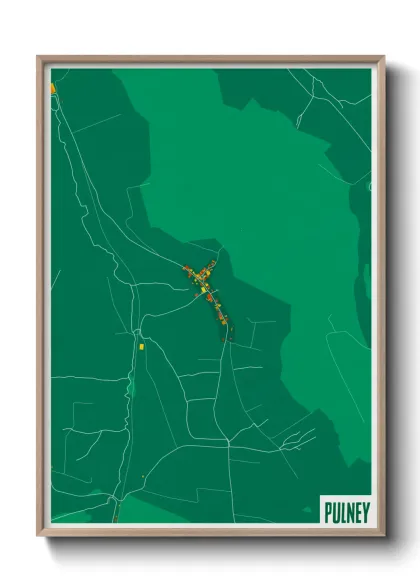 Une affiche de carte sur Pulney