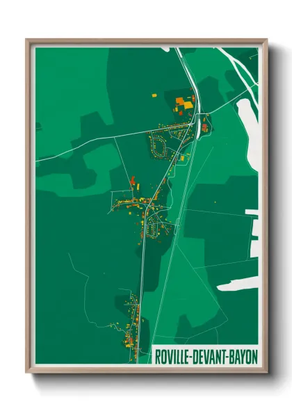 Une affiche de carte sur Roville-devant-Bayon