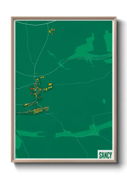 Une affiche de carte sur Sancy
