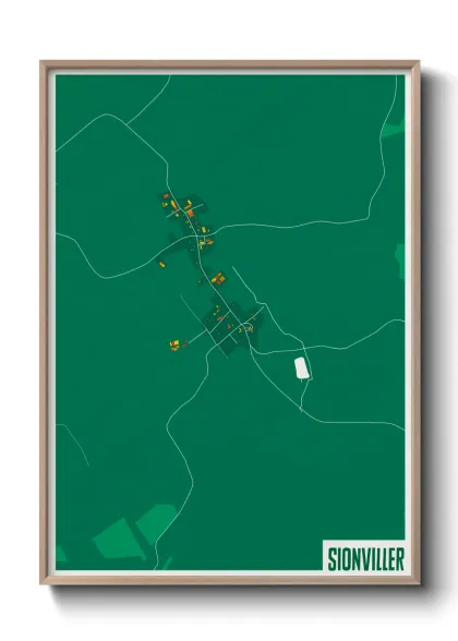 Une affiche de carte sur Sionviller