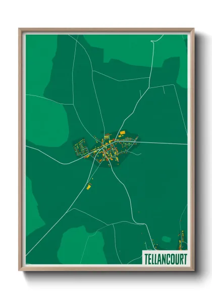 Une affiche de carte sur Tellancourt