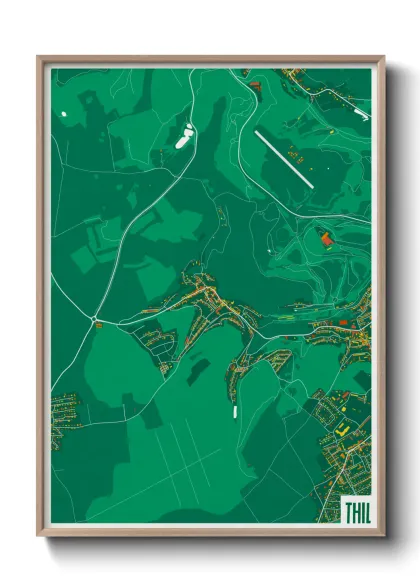 Une affiche de carte sur Thil