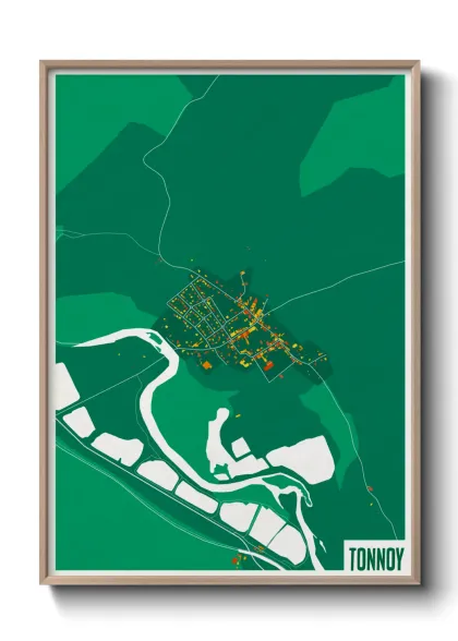 Une affiche de carte sur Tonnoy