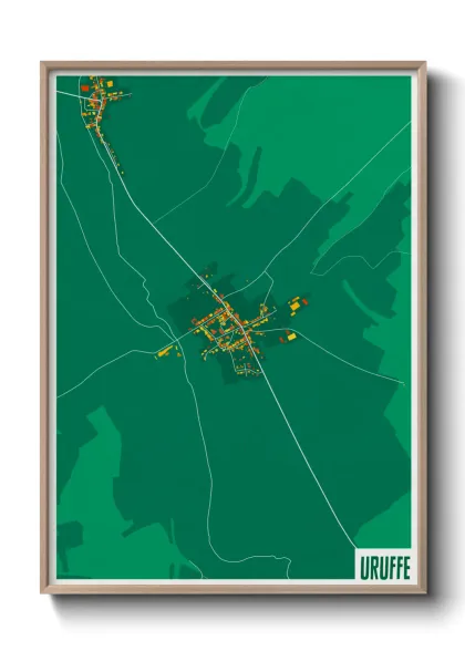 Une affiche de carte sur Uruffe