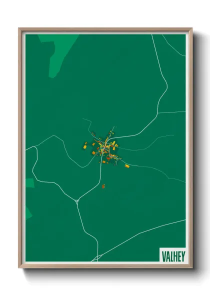 Une affiche de carte sur Valhey
