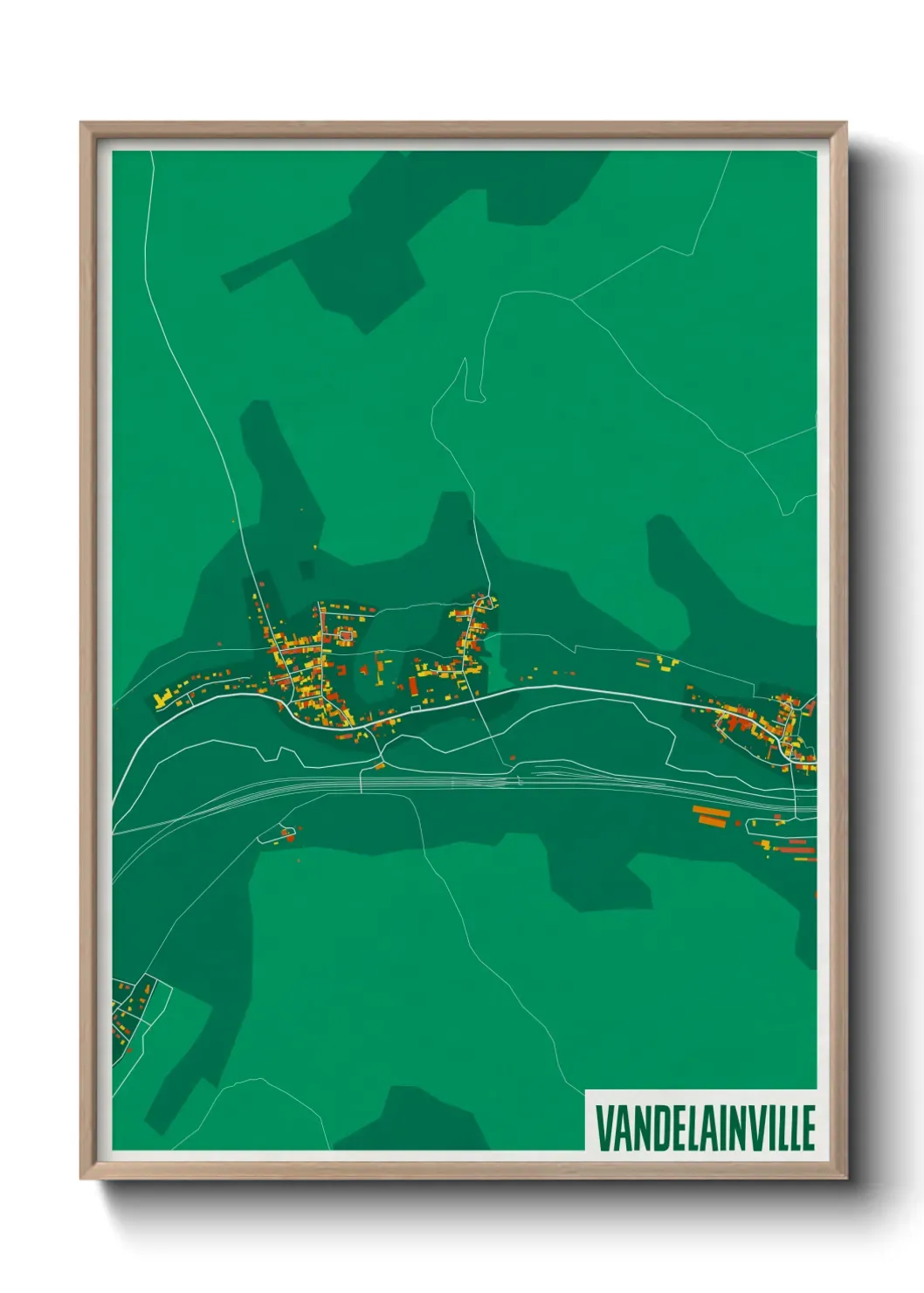 Un poster carte Vandelainville