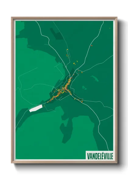 Une affiche de carte sur Vandeléville