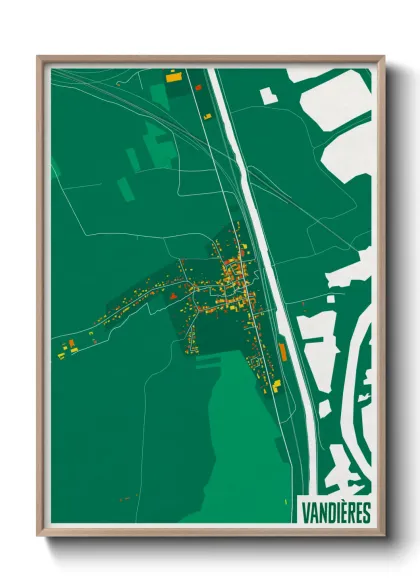 Une affiche de carte sur Vandières