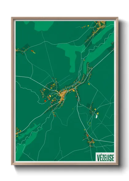 Une affiche de carte sur Vézelise