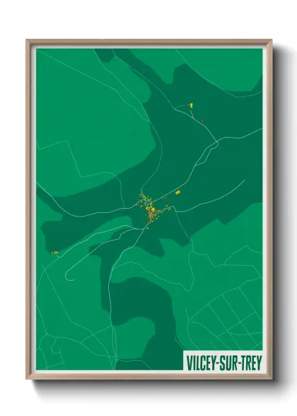 Une affiche de carte sur Vilcey-sur-Trey
