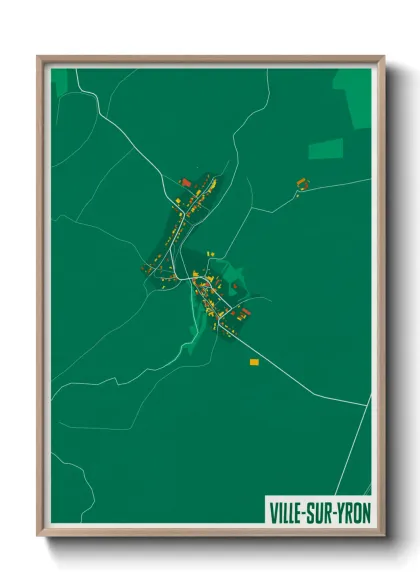 Une affiche de carte sur Ville-sur-Yron
