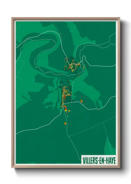Une affiche de carte sur Villers-en-Haye