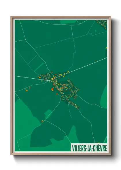 Une affiche de carte sur Villers-la-Chèvre