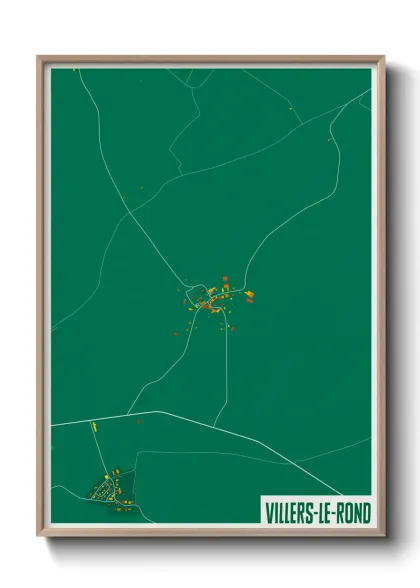 Une affiche de carte sur Villers-le-Rond