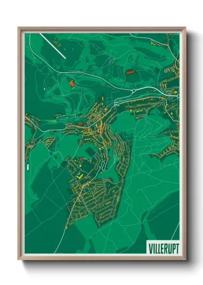 Une affiche de carte sur Villerupt
