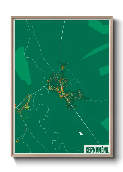 Une affiche de carte sur Xermaménil