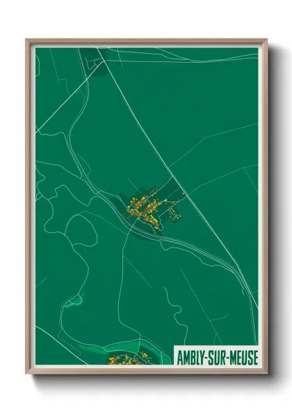 Une affiche de carte sur Ambly-sur-Meuse