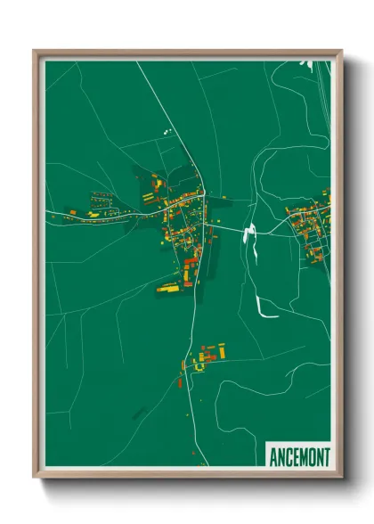 Une affiche de carte sur Ancemont