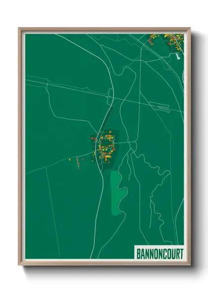 Une affiche de carte sur Bannoncourt