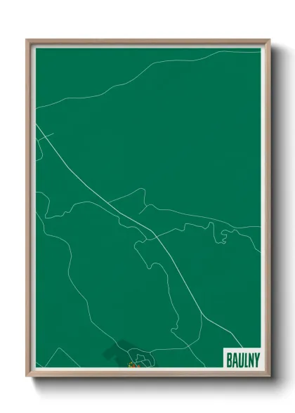 Une affiche de carte sur Baulny