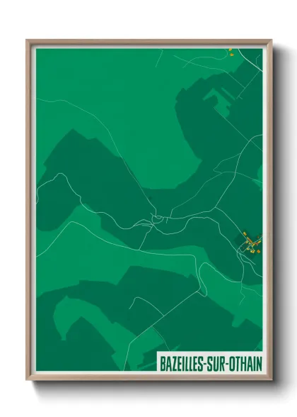 Une affiche de carte sur Bazeilles-sur-Othain