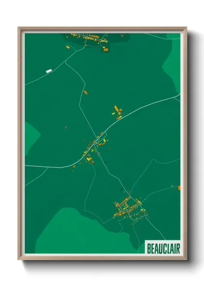Une affiche de carte sur Beauclair