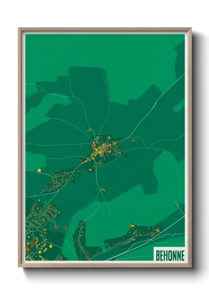 Une affiche de carte sur Behonne