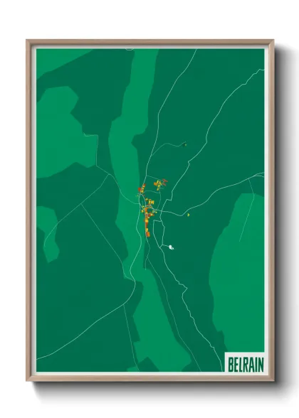 Une affiche de carte sur Belrain
