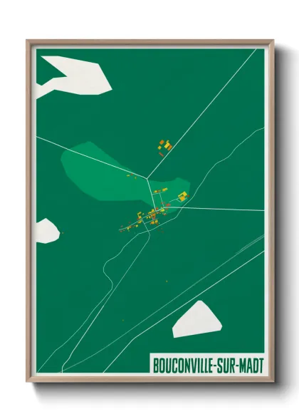 Une affiche de carte sur Bouconville-sur-Madt