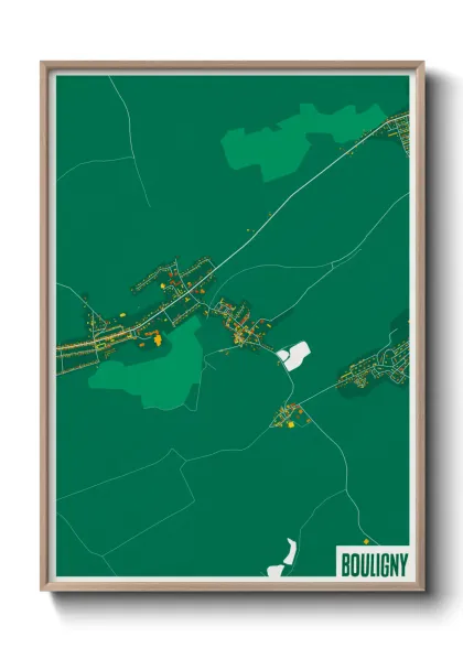 Une affiche de carte sur Bouligny