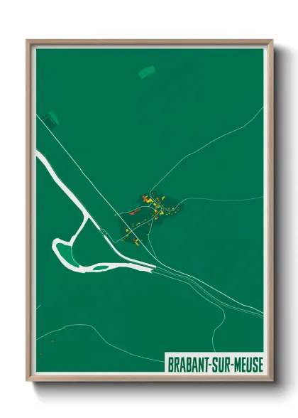 Une affiche de carte sur Brabant-sur-Meuse
