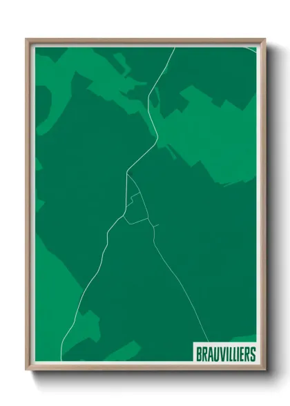 Une affiche de carte sur Brauvilliers